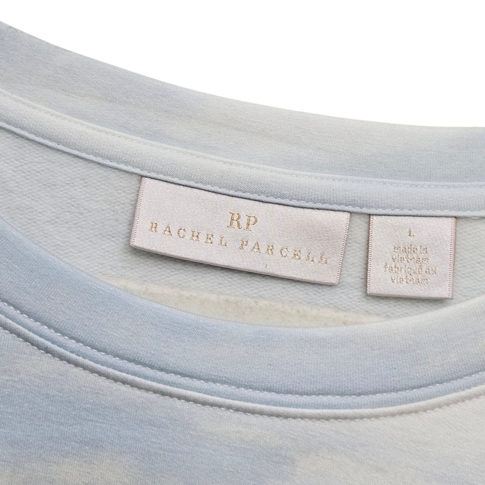 Rachel Parcell Sweatshirt Womens Large Blue Cloud Print Long Sleeve Pullover‎ - Picture 3 of 9